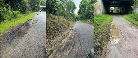 Pre-improvement condition of RS South Track